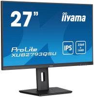 iiyama 27" (68.65 cm) Monitor mit WQHD-Auflösung, IPS-Panel-Technologie, 100Hz Bildwiederholrate und einem 150 mm höhenverstellbaren Standfuß