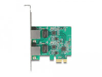 DeLOCK PCI Express x1 Karte zu 2 x RJ45 2,5 Gigabit LAN RTL8125