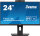 iiyama ProLite 24’’ (60.5 cm) Desktop-Monitor mit integrierter Webcam und Mikrofon kompatibel mit Windows Hello
