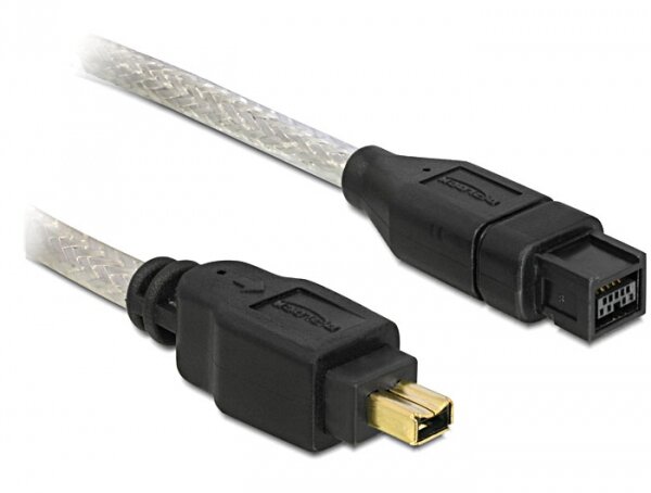 DELOCK FireWire-Kabel FW400 4Pin -> FW800 9Pin St/St 2.00