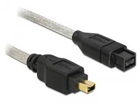 DELOCK FireWire-Kabel FW400 4Pin -> FW800 9Pin St/St 2.00