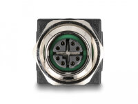 DELOCK M12 Adapter X-kodiert 8 Pin Buchse zu RJ45 Bu gerade