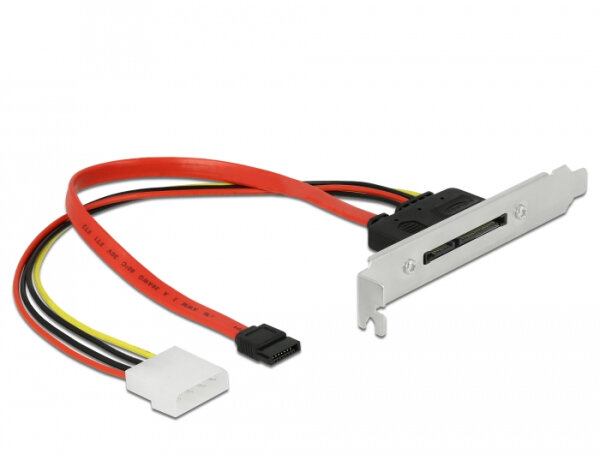 DELOCK Slotblech mit 1 x SATA 22 Pin Stecker extern