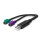 Lindy 42651 Kabeladapter USB A 1.1 2 x Mini-DIN 6 Pin Schwarz