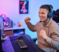 Trust GXT 867 Acira Tastatur Gaming USB QWERTZ Deutsch Schwarz, Grau