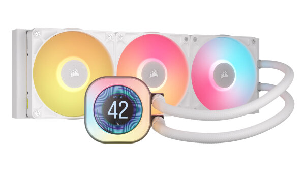 Corsair iCUE LINK TITAN 360 RX LCD Prozessor All-in-One-Flüssigkeitskühler 12 cm Weiß 1 Stück(e)