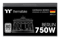 750 Watt Thermaltake Berlin Netzteil 750W ATX 3.1 Power Supply 80 PLUS schwarz