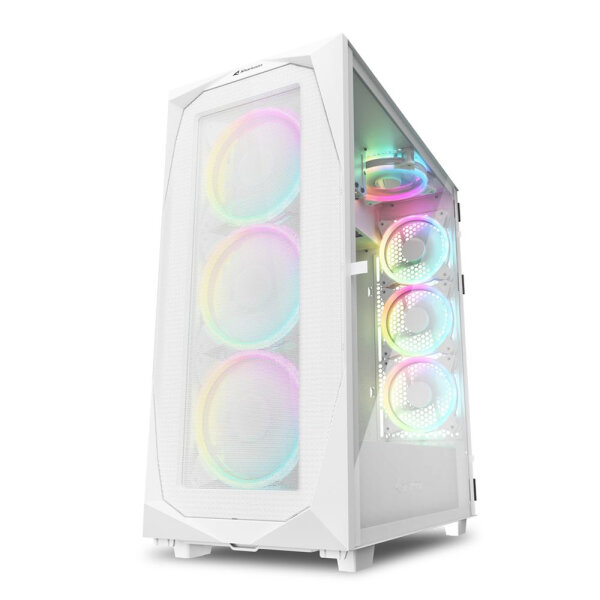 Sharkoon Gehäuse REV300             ATX/E-ATX 2xGlas weiß