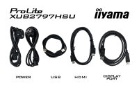 68.6cm (27") Iiyama ProLite XUB2797HSU-W2 IPS Full-HD 100Hz Lautsprecher Pivot höhenverstellbar weiß