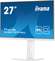 Iiyama ProLite 27" (68.6 cm) Monitor mit IPS-Panel  USB-Hub 100Hz Bildwiederholfrequen höhenverstellbar weiß