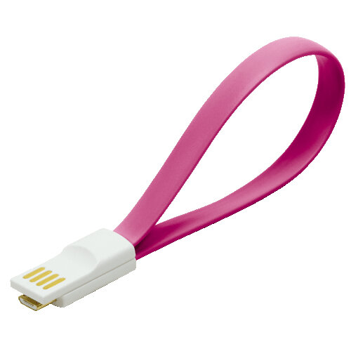 Logilink USB Kabel A -> micro B St/St pink magnet