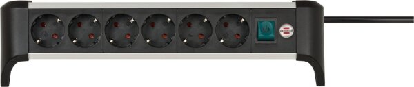 Brennenstuhl Steckdosenleiste ALU-Office-Line 6fach 3m