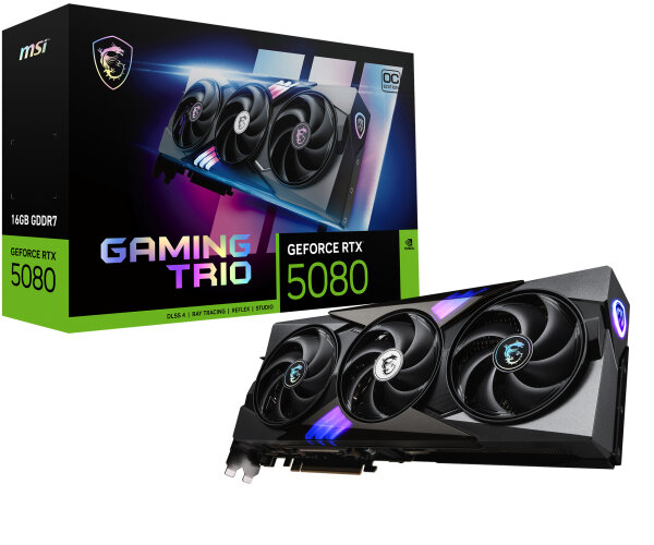16GB MSI GeForce RTX 5080 16G Gaming Trio OC GDDR7 NVIDIA RTX5080