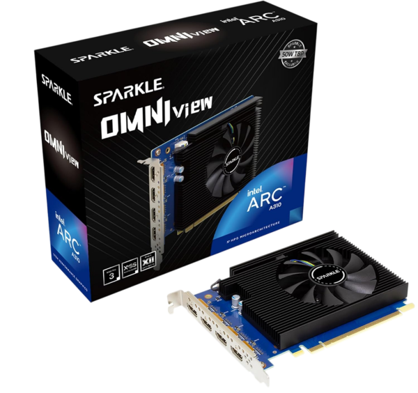 4GB Sparkle Arc A310 OMNI View Intel GDDR6 4xHDMI 2.0b