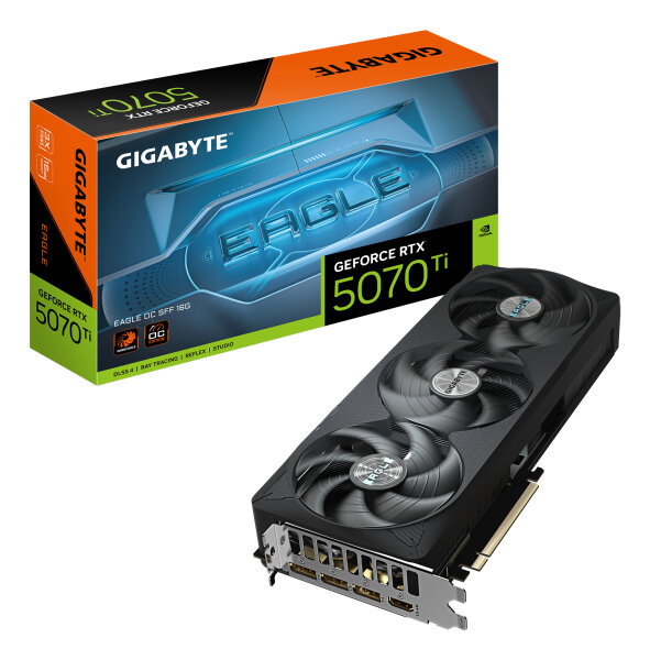 16GB Gigabyte GeForce RTX 5070 Ti Eagle OC SFF 16G GDDR7 256bit PCIe 5.0, 2542MHz Core Clock 3 x DP 2.1a HDMI 2.1b NVIDIA RTX5070Ti DLSS 4