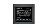 600 Watt DeepCool PF600 ATX 2.4 Netzteil 80 PLUS zertifiziert festmontierte Kabel 120mm Lüfter schwarz