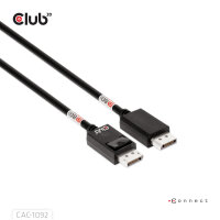CLUB3D DisplayPort™ 2.1 Bi-Direktionales VESA DP80 zertifiziertes Kabel 4K240Hz, 8K60Hz oder 10K60Hz M/M 1.6m