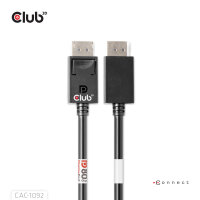 CLUB3D DisplayPort™ 2.1 Bi-Direktionales VESA DP80 zertifiziertes Kabel 4K240Hz, 8K60Hz oder 10K60Hz M/M 1.6m
