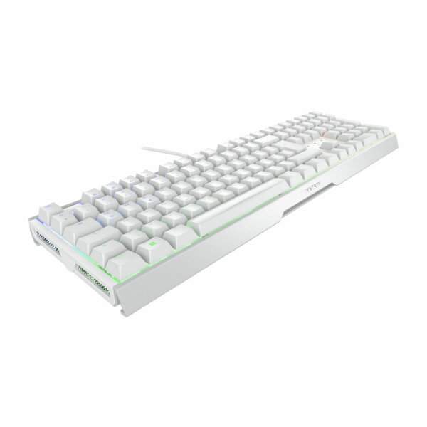Cherry  Xtrfy MX 3.1 MX2A RGB BROWN USB Gaming Tastatur weiß/silber QWERTZ Anti Ghosting Gamer Keyboard white