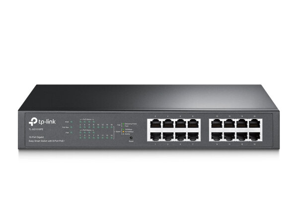 TP-Link TL-SG1000 Desktop Gigabit Easy Smart Switch 16 Port 150W 8x PoE+ managed