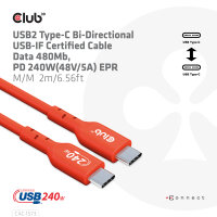 Club3D Kabel   USB 2   Typ C  PD 240W / 480Mb       2m St/St retail