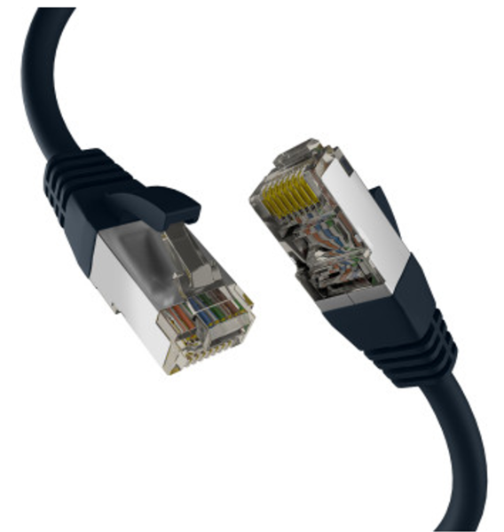 EFB CAT8.1 S/FTP Patchkabel LSZH 10m schwarz Netzwerkkabel CAT8 PIMF