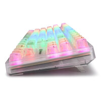 Sharkoon Crystal Shark, White, Tastatur LEDs RGB, KKT Kang White V3, USB, DE