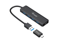 Equip 4-Port-USB-3.2 Gen 1-Hub und Adapter für USB-C