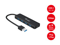 Equip 4-Port-USB-3.2 Gen 1-Hub und Adapter für USB-C