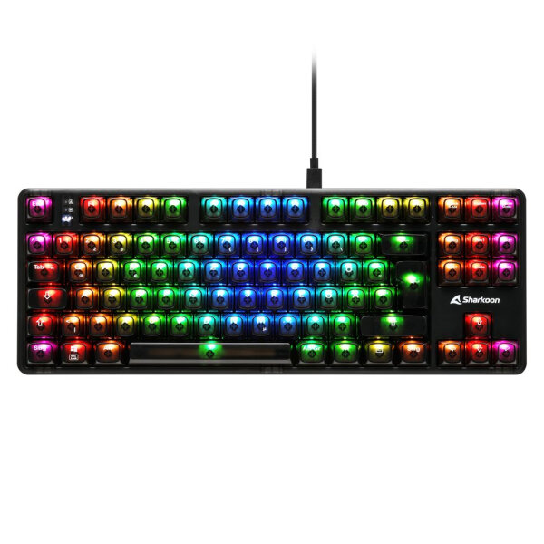 Sharkoon SGK70W Tastatur Gaming USB QWERTZ Deutsch Schwarz