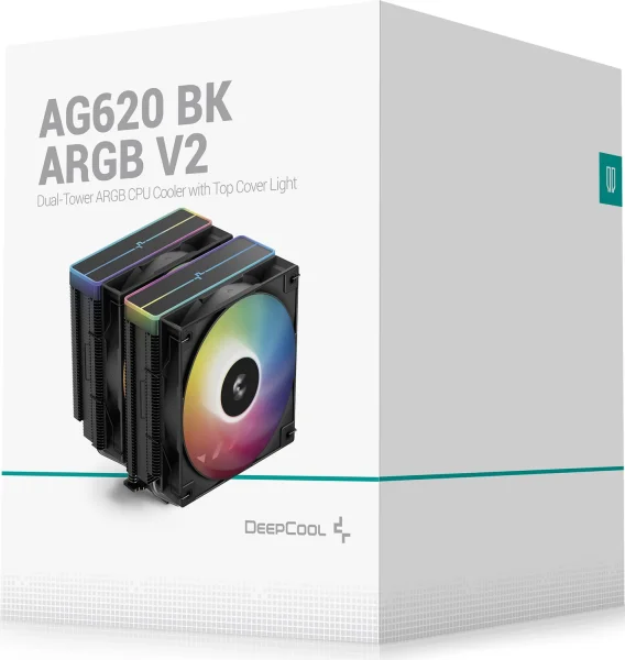 DeepCool AG620 BK ARGB Tower Dual Cooler TDP:260W Black