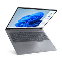 Lenovo ThinkBook 16 G7 IML Intel Core Ultra 7 155H Laptop 40,6 cm (16") WUXGA 32 GB DDR5-SDRAM 1 TB SSD Wi-Fi 6E (802.11ax) Windows 11 Pro Deutsch Grau