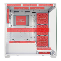 LC-Power Gaming 715W Seamless Pale X White Edition Midi Tower ATX 3x 120mm ARGB Lüfter  weiß