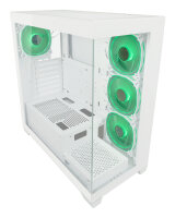 LC-Power Gaming 715W Seamless Pale X White Edition Midi Tower ATX 3x 120mm ARGB Lüfter  weiß