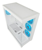 LC-Power Gaming 715W Seamless Pale X White Edition Midi Tower ATX 3x 120mm ARGB Lüfter  weiß