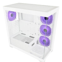LC-Power Gaming 715W Seamless Pale X White Edition Midi Tower ATX 3x 120mm ARGB Lüfter  weiß