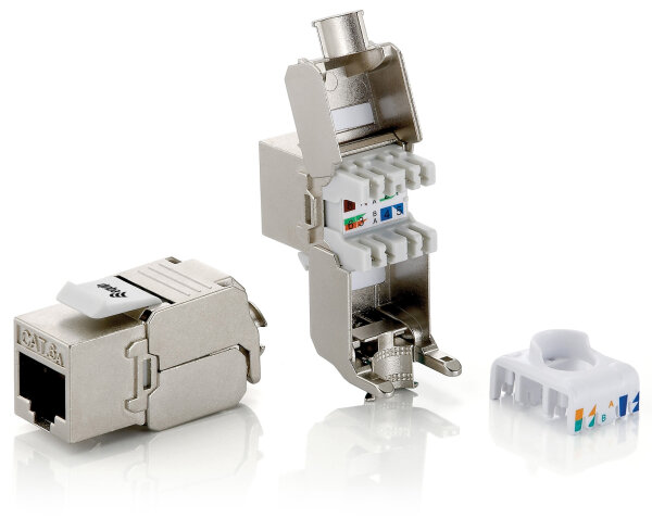 Equip Keystone Jack geschirmt Cat6A LSA Prem.   wzf.8Stk sil Polybeutel