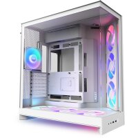 NZXT H9 Flow RGB+ 2025 White Edition ARGB MidiTower 76.6l...