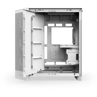 NZXT H9 Flow RGB+ 2025 White Edition ARGB MidiTower 76.6l Volumen Glasfenster 4 Lüfter weiß