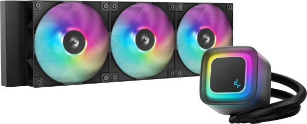 DeepCool LE360 V2 RGB CPU Wasserkühlung 360mm Black Edition Prozessor All-in-One-Flüssigkeitskühler 12cm schwarz