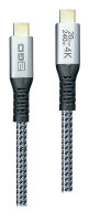 2GO 797515 USB Kabel USB 3.2 Gen 2x2 2 m USB C Silber