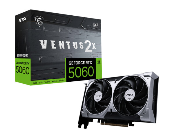 8GB MSI GeForce RTX 5060 8G VENTUS 2X OC NVIDIA GDDR7 RTX5060
