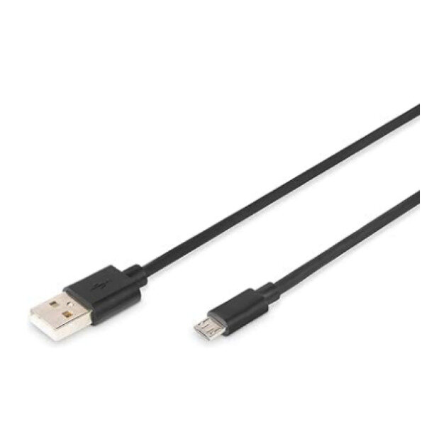 DIGITUS USB 2.0 Anschlusskabel Typ A -mikro B St/St 3.0m, sw