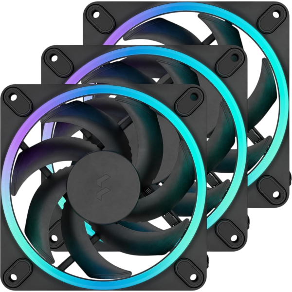 Fractal Design Momentum 12 RGB Lüfter 120mm 3er Pack schwarz 3 Stück