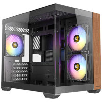 Antec CX600M Midi Tower Schwarz, Holz