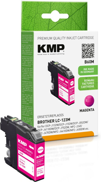 KMP Patrone Brother LC-123M      600 S. magenta remanufactured