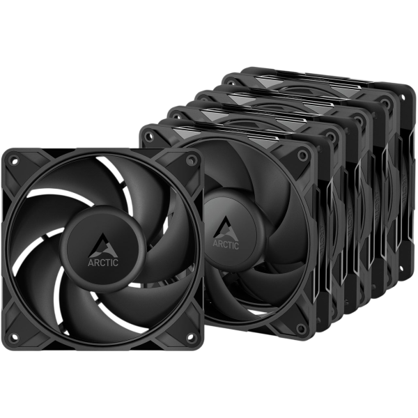 ARCTIC P12 Pro PST 5er Pack 120mm PWM 12cm Lüfter mit Kabelsplitter Value Pack 5 Stück schwarz