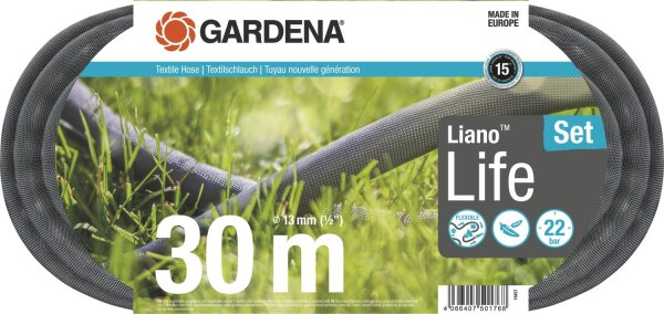 Gardena Textilschlauch LianoÖ Life 1/2" 30 m Set