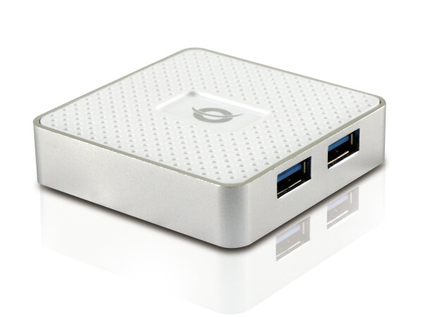 Conceptronic HUBBIES 4-Port-USB-3.0-Hub mit Netzteil
