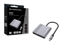 Conceptronic Adapter USB-C > 2x HDMI / USB-C PD / USB 3.0 100W 4K UHD Aluminium 25cm Kabel